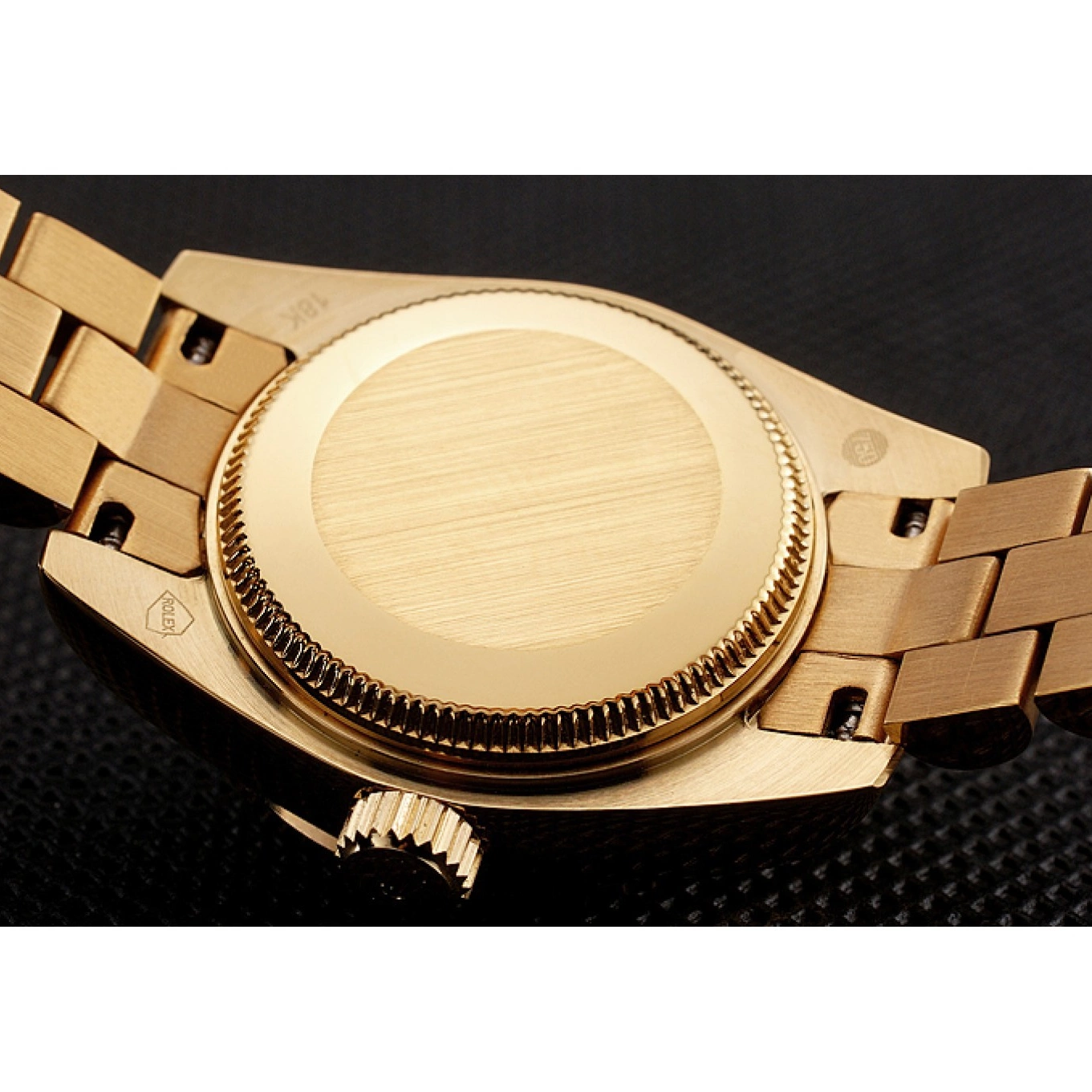Aaa fake watches Gold Bezel Swiss Rolex Bracelet 1454095 Diamond Dial Lady-Datejust Champagne 0801